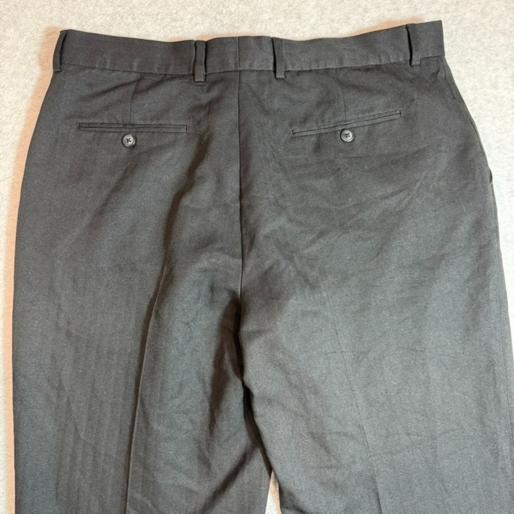 Perry Ellis Mens 36x32 Black Flat Front Dress Pants Slacks 49MB9016 - Picture 7 of 11